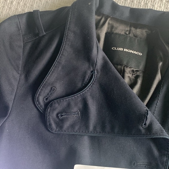 Club Monaco navy jacket with gold buttons size small - Picture 10 of 11